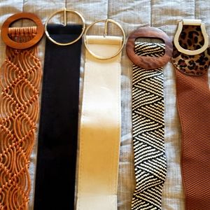 Waist Belts Bundle Set of 5